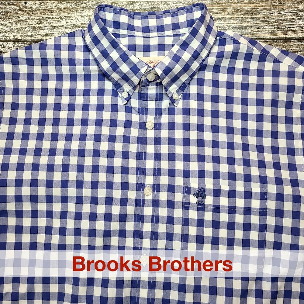 Brooks Brothers • Blue & White Checked Shirt